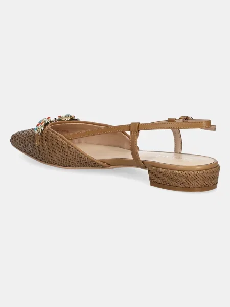 Twinset balerina nyitott barna