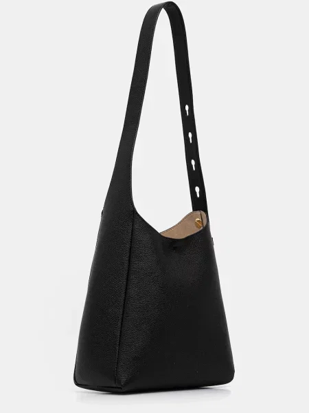 Маленькая кожаная сумка Tory Burch черная