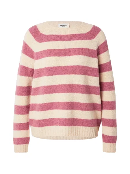 Weekend Max Mara Pulover GHIACCI mov zmeură / alb roz
