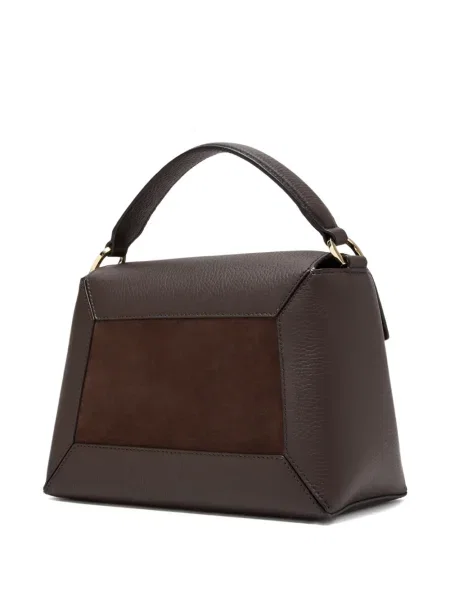 Geantă shopper Strathberry din piele de căprioară maro