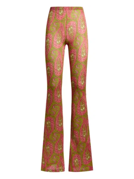 Pantaloni Etro cu model paisley roz