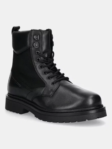 Tommy Jeans pantofi inalti TJM LACE UP HIGH negru