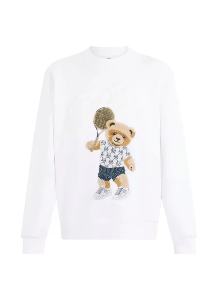 Hanorac crewneck Philipp Plein alb