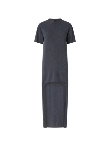 Rochie mini Pinko tricotate asimetrică gri