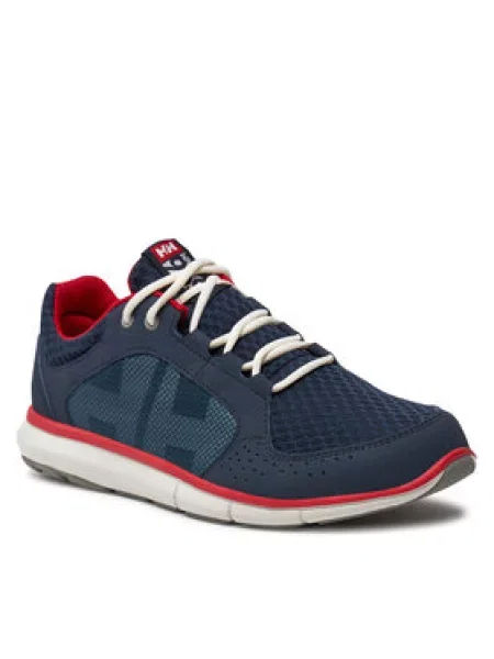 Pánsé jachtařské boty Helly Hansen Ahiga V4 Hydropower navy/flag red/off white bílé