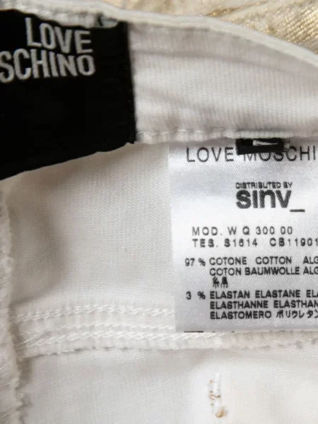 Blugi Love Moschino cu imagine galben