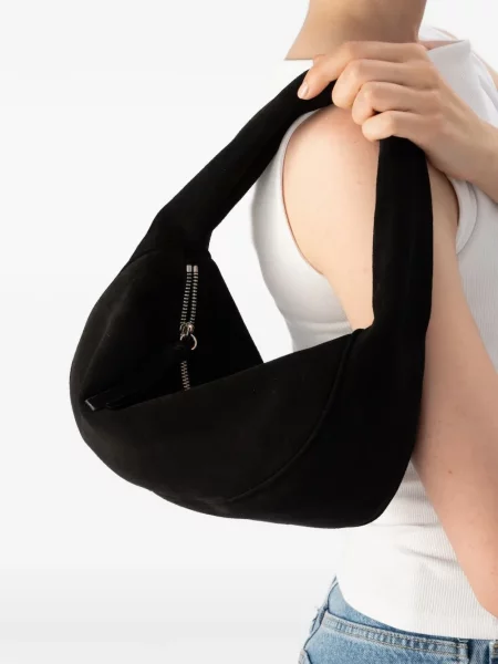 Geanta de piele By Far din piele negru