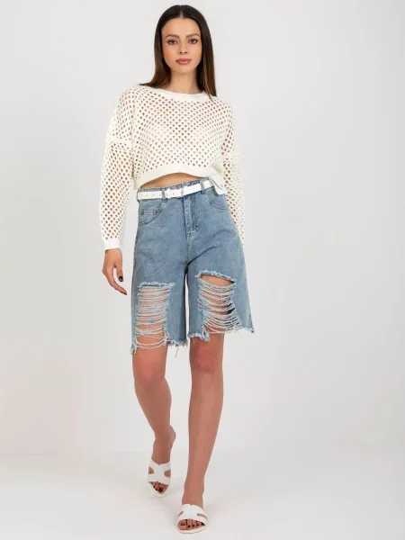 Pantaloni scurți Fashionhunters albastru