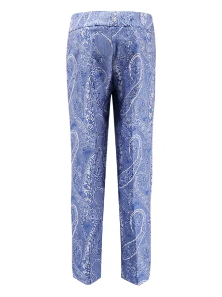 Pantaloni Etro cu imagine cu model paisley albastru