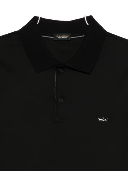 Trumpas polo marškinėliai Paul & Shark juoda
