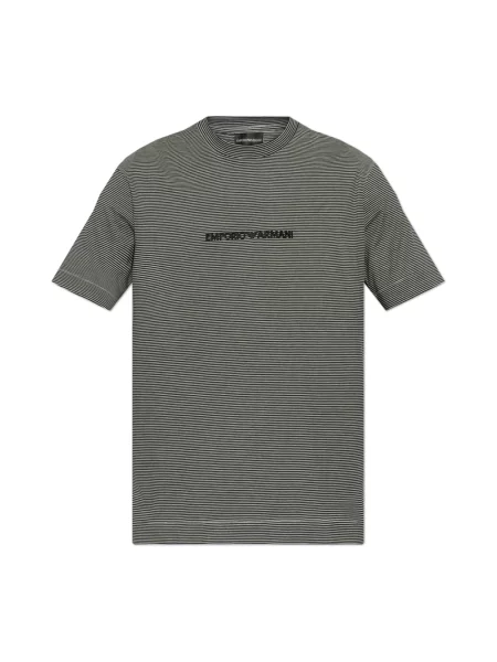 Koszulka Emporio Armani z dżerseju niebieska