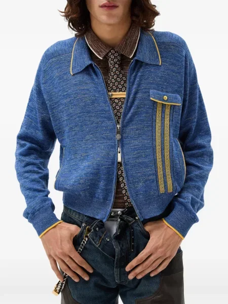 Cardigan Versace tricotate albastru