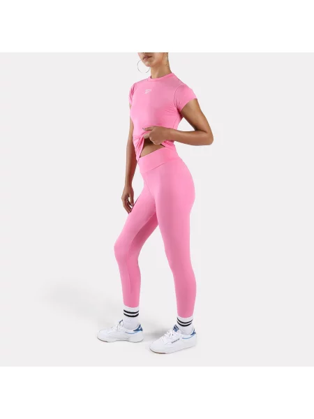 Reebok legginsy Brie z małym logounisex Playful Pink Size: różowe
