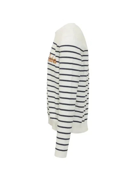 Pulover Dsquared2 cu dungi alb