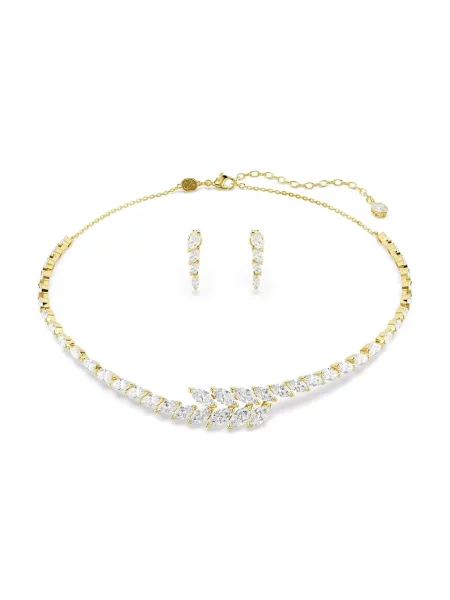 Swarovski naszyjnik i kolczyki pozłacane z cyrkonią MESMERA żółte