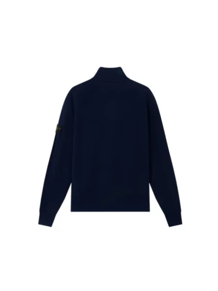Dzianinowy kardigan Stone Island z kamieniami niebieski