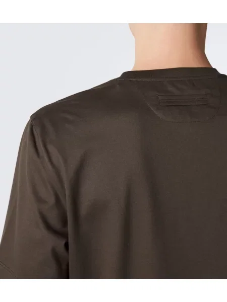 Tricou Zegna din jerseu verde