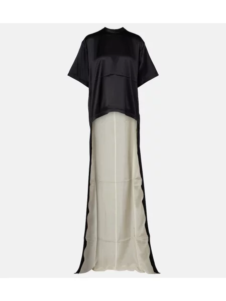 Tricou Phoebe Philo din satin negru