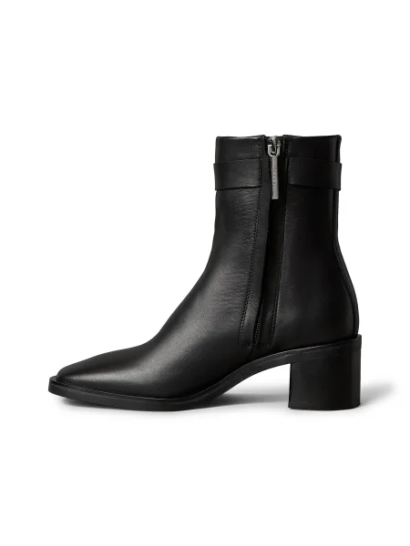 Calvin Klein Škornji Block Heel Boot W/ Metal Logo črna