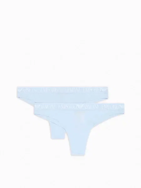 Набір трусів Emporio Armani поліамід/еластан блакитний