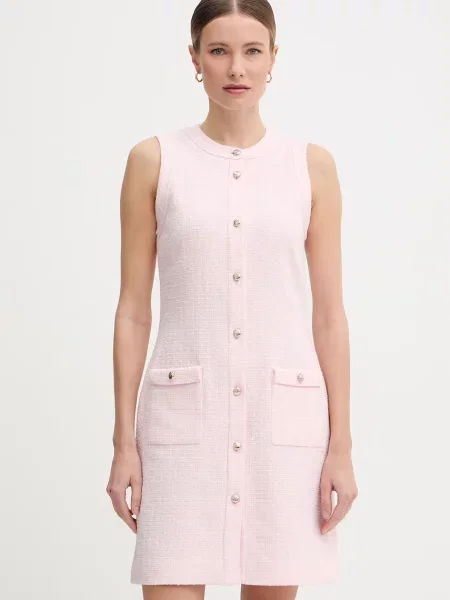 Joop! sukienka z bawełną różowa