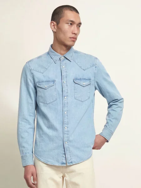 Tommy Hilfiger Džínová Košile Regular Fit tmavě modrá