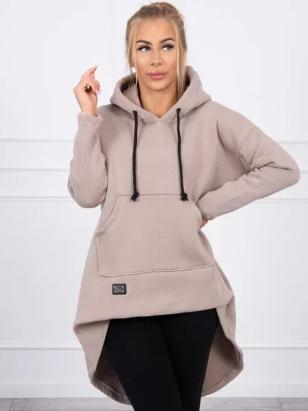 Hanorac cu glugă Kesi cu glugă bej