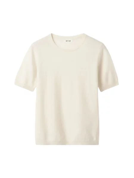 Sweter Soft Goat z krótkim rękawem biały