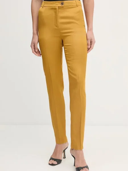 Marella pantaloni de costum pentru femei cu vâscoză AGENDA galben