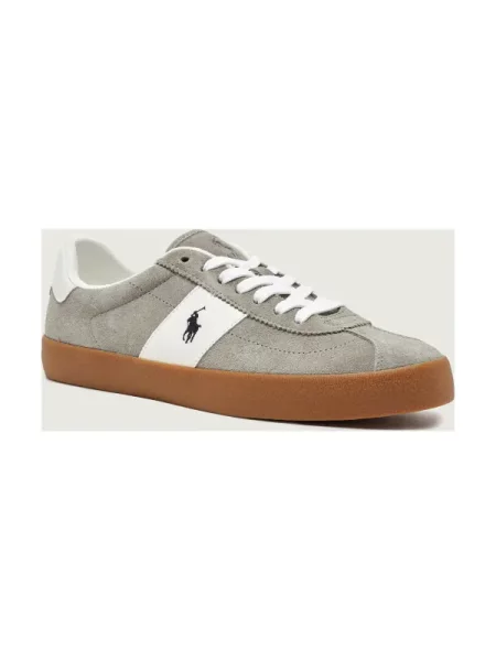 POLO RALPH LAUREN Sneakers Court Vulc | piele întoarsă gri