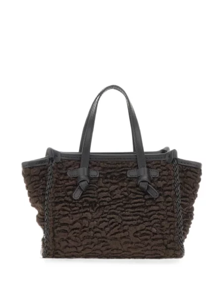 Geantă shopper Marcella Club cu imprimeu animal print maro