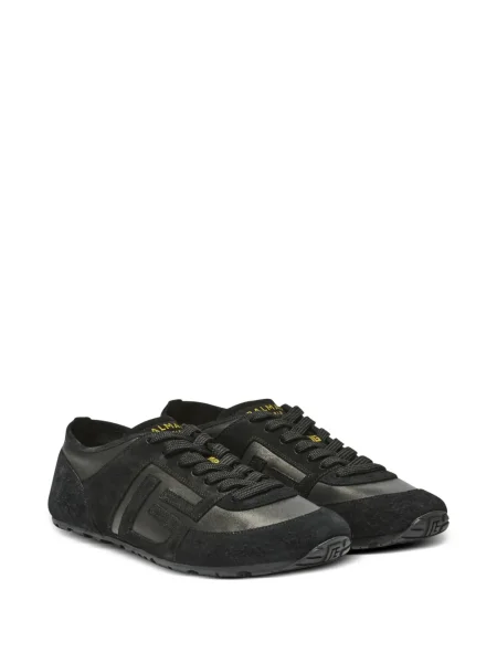 Sneakerși Balmain din piele de căprioară negru