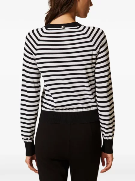 Pulover Twinset cu dungi alb