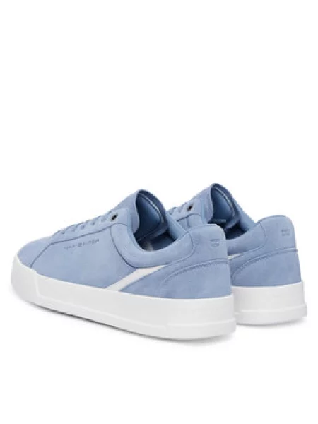 Tenisice Tommy Hilfiger Th Court Premium Suede Svijetlo plava