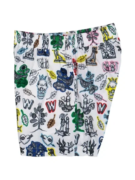 Pantaloni scurți Walter Van Beirendonck cu imagine alb