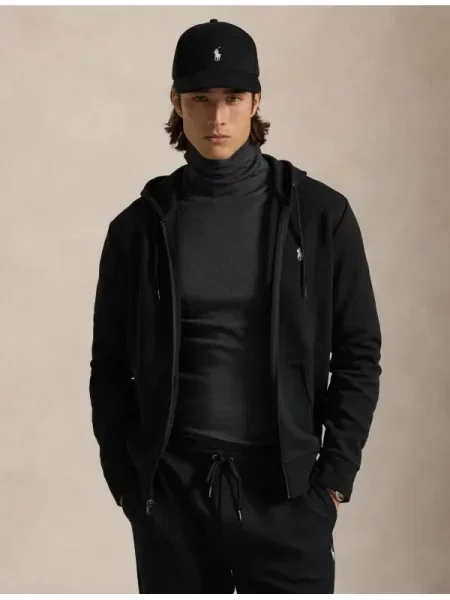 Geacă Polo Ralph Lauren cu glugă negru