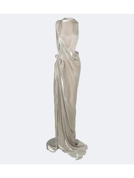 Rochie Maticevski drapată cu spatele deschis roz