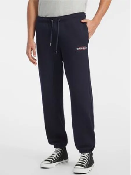 Guess Jeans Teplákové kalhoty Tmavomodrá