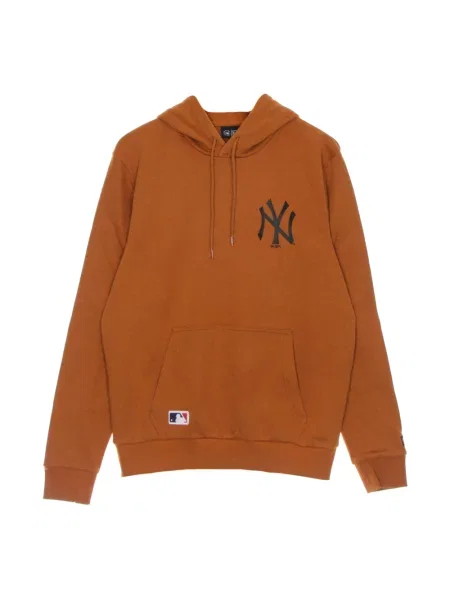 Bluza z kapturem New Era z kapturem z logo brązowa