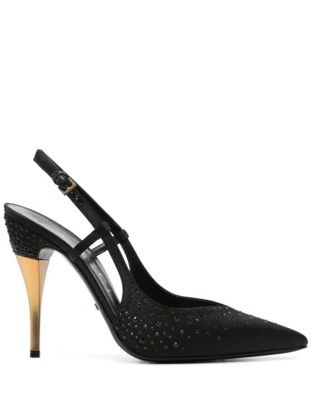 Křišťálové lodičky Gucci Pre-owned s otevřenou patou černé