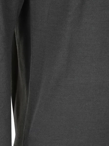 Lung tricou polo Barena gri