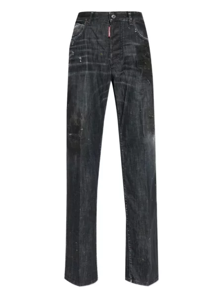 Blugi Dsquared2 zdrențuiți negru