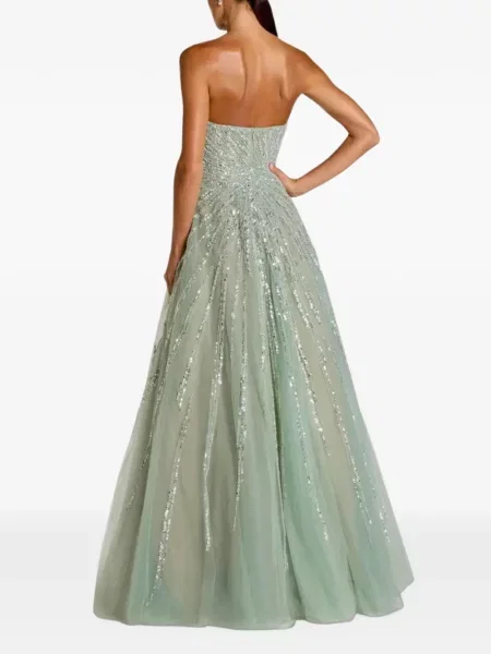 Rochie Mac Duggal cu paiete fără bretele verde