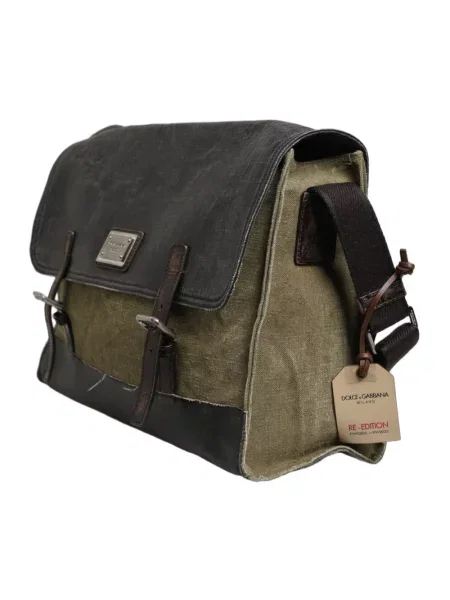 Torebka crossbody Dolce And Gabbana skórzana zielona
