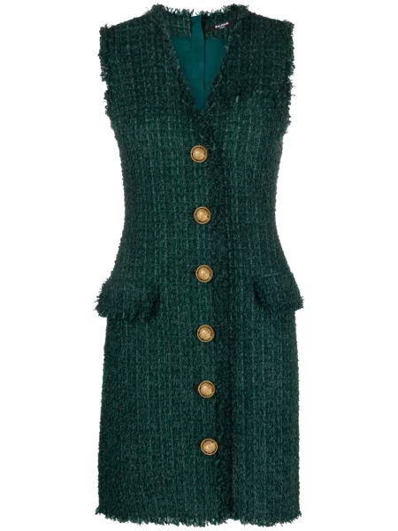 Rochie fără mâneci Balmain fără mâneci verde