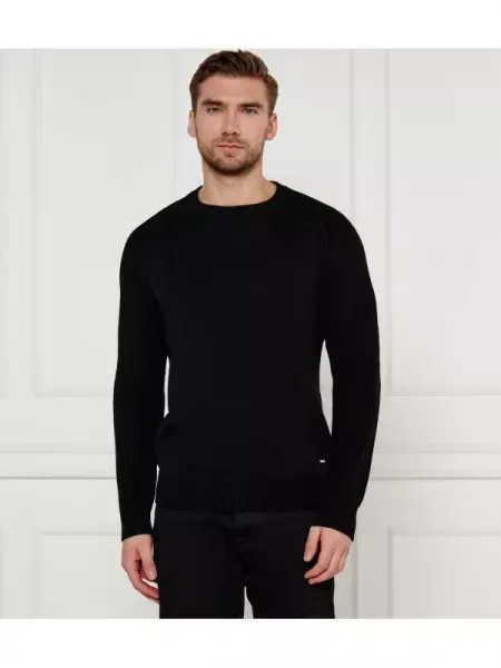 Joop! Pulover cu adaos de lână negru
