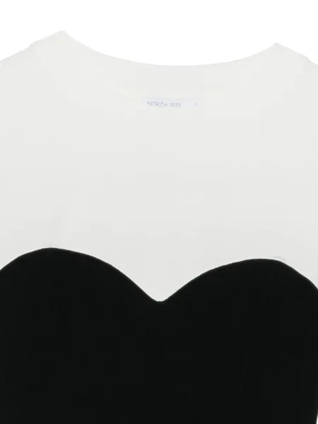 Tricou Patrizia Pepe scurt alb
