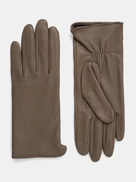 BOSS manusi de piele femei gri