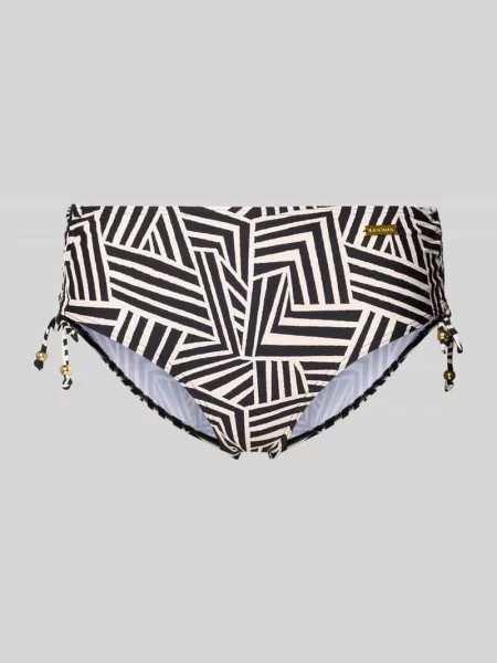 Figi bikini z detalem z logo Lascana czarny