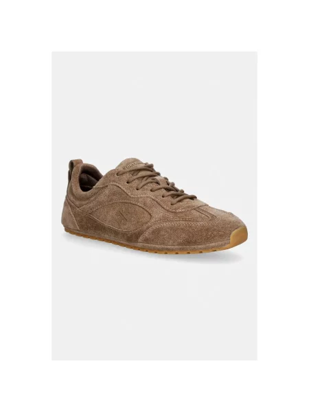 Sneakersy Tory Burch skórzane brązowe